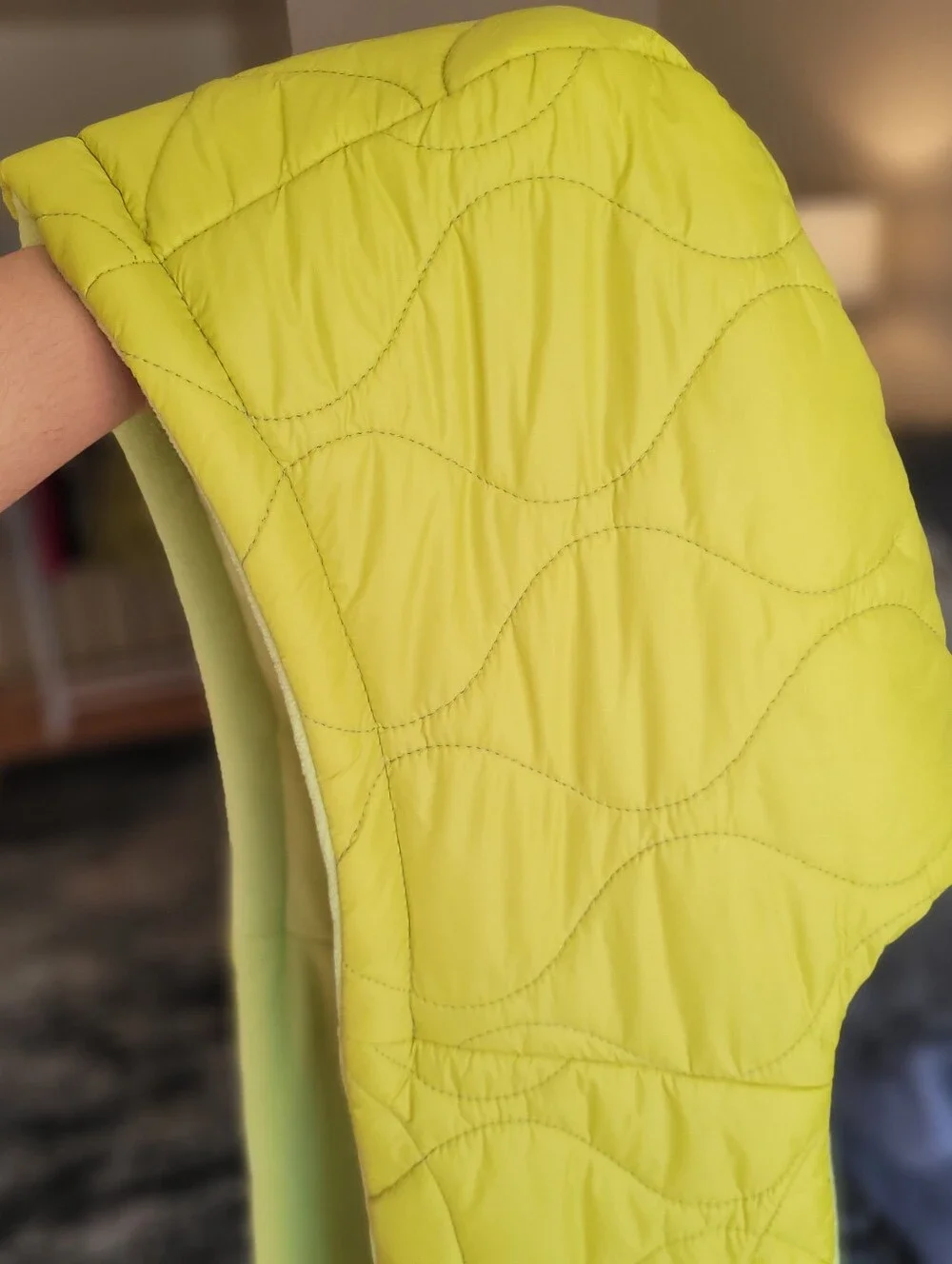 Free People Movement Fleece-Lined Hood Scarf Yellow Green Chartreuse